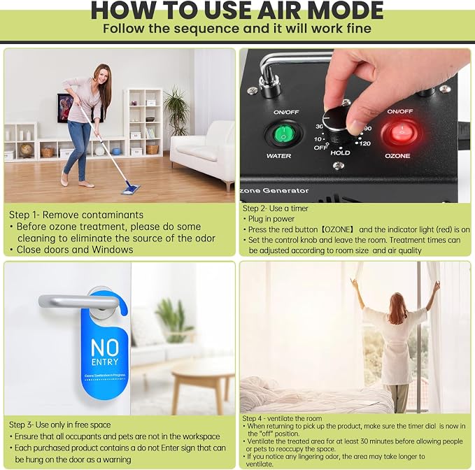 Medvoe Ozone Odor Eliminator Generator for Water & Air | Black, Up to 8000 sq. ft. Coverage, Pet Odors, Smoke Odors, Apartments, Vehicles, Boats, Kitchens, Bathrooms, Basements