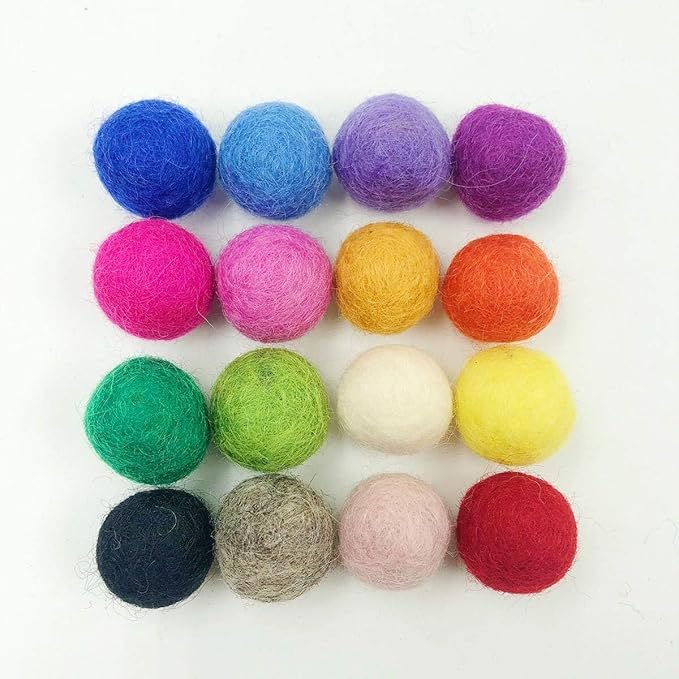 Wool Balls Felt Pom Pom Balls 2cm 150pc Felt Garland Craft Supplies Wool Felt Beads