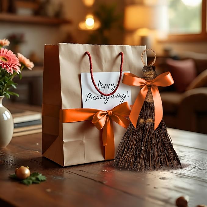 Cinnamon Broom - Cinnamon Broomstick Scented 6in (2 Pack) - Decorative Mini Broomsticks - Cinnamon Scented Brooms - Door Protection