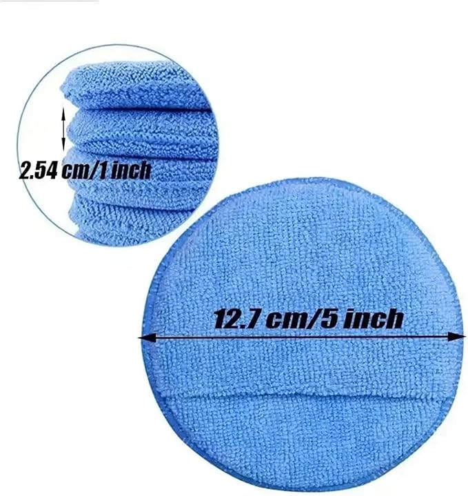 10 Pcs Microfiber Wax Applicator Mitts - Soft Polishing Sponge Pads for Surface Detailing and Cleaning(Blue 1Pcs)