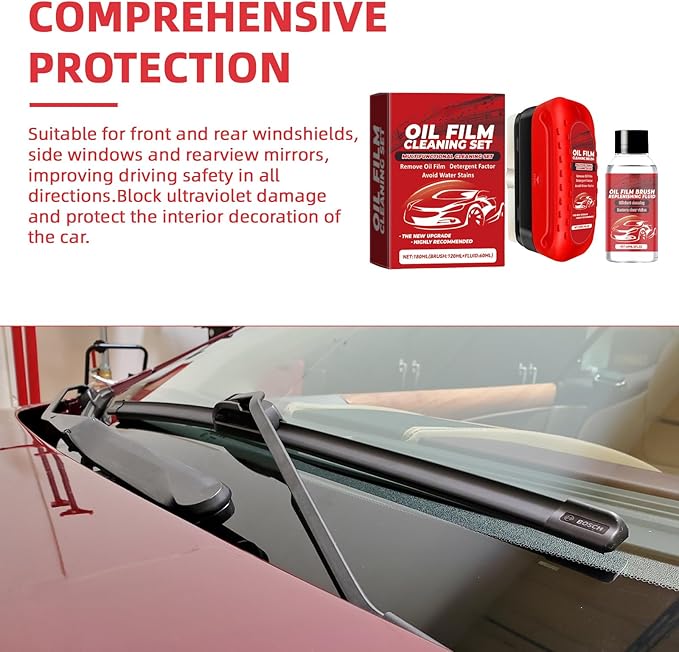 Oil Film Cleaning Brush for Car Windows,Automotive Oil Film Cleaning Brush,Glass Cleaning Board,Clear Vision Glass Cleaner,Clear Vision and Enhance Driving Safety(2Pcs)