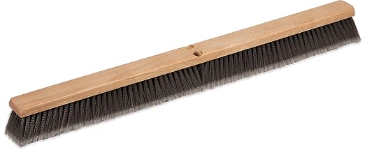 SPARTA Flo-Pac Plastic Flagged Sweep, Floor Broom for Cleaning, 36 Inches, Gray, (Pack of 6)