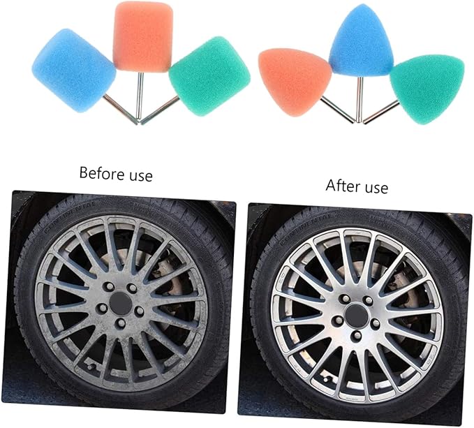 Luxshiny 1set Auto Buffing Pads Kit Polishing Sponge Wheel for Car Detailing Lightweight and Durable Compatible with Drill and Polisher for Scratch Removal and Surface Restoration 16pcs