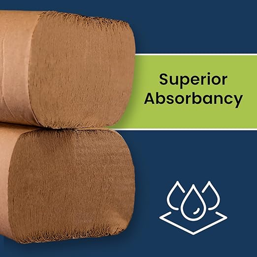 Marcal® Multifold Paper Towels (H3250N), 9.25” x 9.5” sheets, Brown, (250 Sheets/Pack, 16 Packs/Case, 4,000 Sheets/Case), Perfect for Home & Office, Away-from-Home Products, Paper Towels Bulk