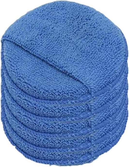 Car Detailing Applicator Pads Car Care Waxing Polish Sponges Soft Microfiber Round Pocket Foam Sponges Car Cleaning Tools(Blue 5Pcs)