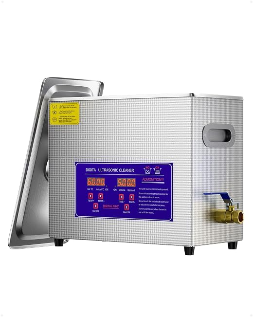 Ultrasonic Cleaner 6.5L,Professional Ultrasonic Cleaning Machine for Jewelry Eyeglasses Dental Industrial Parts Automotive and Motorcycle Parts