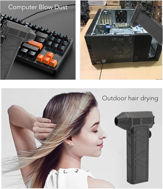 Electric Air Duster, 200000RPM Portable Fast Charging 16000mAh Stepless Speed Cordless Air Blower, for Computer Keyboard Fast