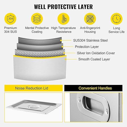 VEVOR 15L Ultrasonic Cleaner with Digital Timer&Heater Professional Ultrasonic Cleaner 40kHz Advanced Ultrasonic Cleaner 110V for Wrench Screwdriver Repairing Tools Industrial Parts Mental Cleaning