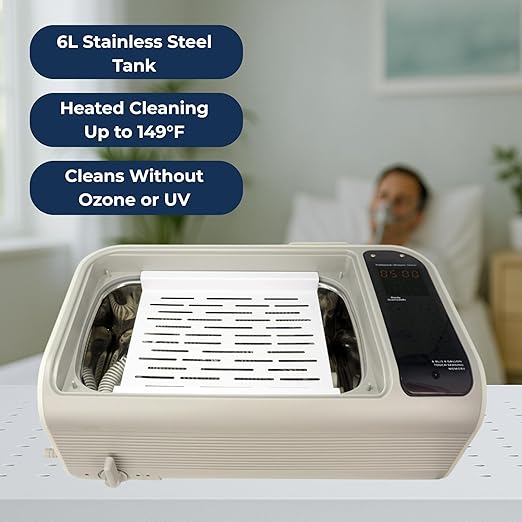 iSonic CPAP Ultrasonic Cleaner – Deep Cleaning for CPAP Masks, Hoses & Sleep Apnea Accessories (Large)