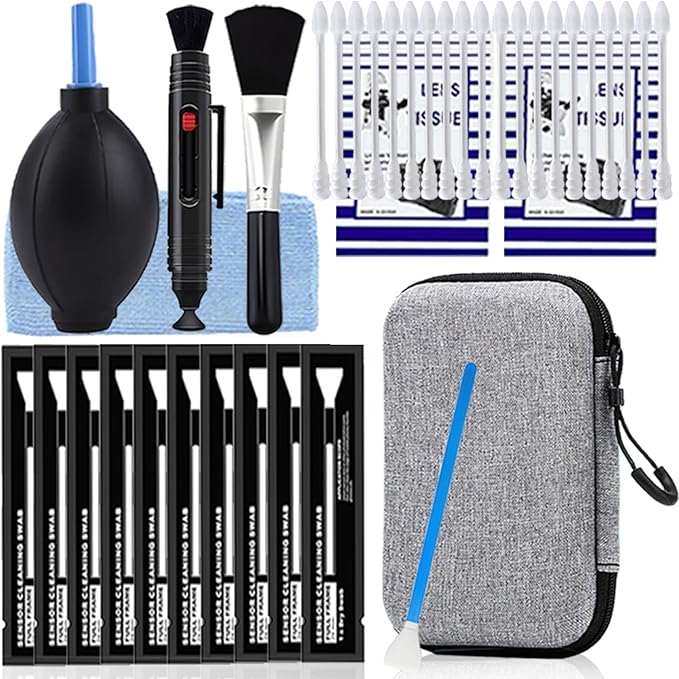 Professional Camera Cleaning Kit(38 pcs) - Including Lens Paper/Blower, APS-C Clean Swabs, Microfiber Cloths, Lens Pen, Clean Brush - DSLR Photography Accessories Lens Cleaning Kit Photographer Gifts