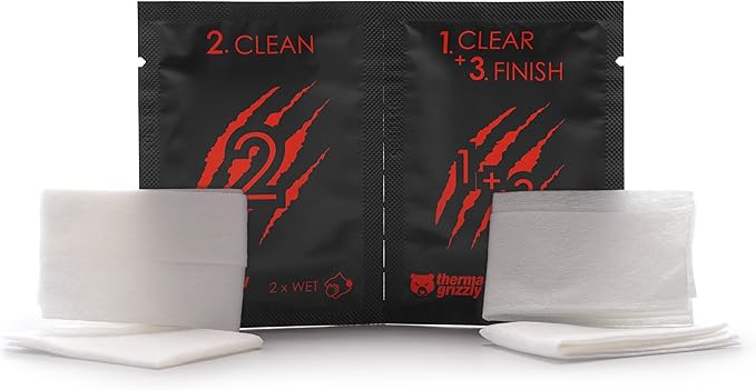 Thermal Grizzly Kryonaut Extreme - 2 Gram - Extremely High Performance Thermal Paste with 12 Cleaning Wipes 6 Wet & 6 Dry- for Maximum Thermal Conductivity While Overclocking CPU/GPU/PS4/PS5/Xbox