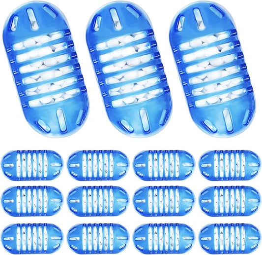 15 Pack Universal Humidifier Cleaner, Demineralization Cartridge for Humidifier Compatible with All Humidifiers and Fish Tanks Cleaning Ball, Water Softener Cleaner, Reduce Scale and White Dust, Blue