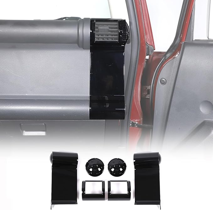 Dashboard Side Air Outlet FrameABS Car Dashboard Side Air Outlet Frame Decorative Panel for Toyota FJ Cruiser (XJ10) 2007-2022 A/C Air Vent Kit Interior Accessories (Glossy black)
