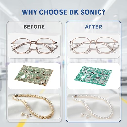 DK SONIC Ultrasonic Cleaner,1.5L 60W Stainless Steel Ultrasonic Jewelry Cleaner with Cleaning Basket,Timer,Digital Sonic Cleaner for Cleaning Jewelry,Eyeglasses,Coins