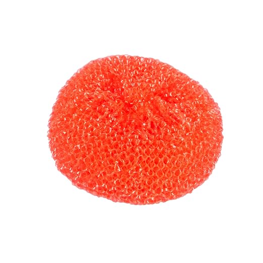 Restaurantware Plastic Dish Scrubbers 40 Pack 2.95 x 2.95 x 0.98 Inches Durable Non-Scratch Scrubbers Plastic Mesh Cleaning Pads Easy Grip Assorted Colors for Multi-Surface Cleaning