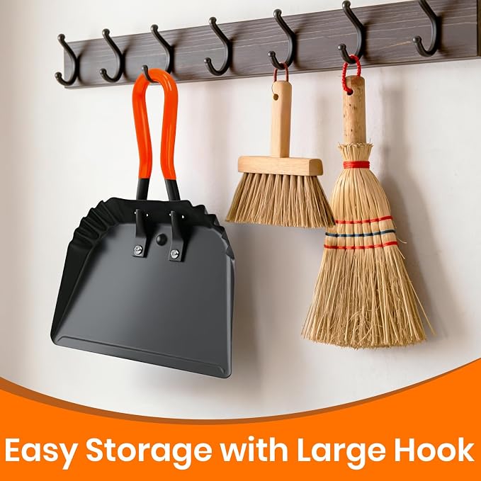 24“ Push Broom and 12" Metal dust Pans