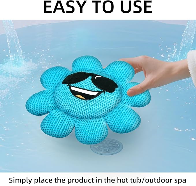 Hot Tub Scum Absorber with 3D Honeycomb Design Ultra-Absorbent Oil Hot Tub Sponges Reusable Hot Tub Accessories for Spa & Jacuzzi Keep Water Clean - 2 Pack
