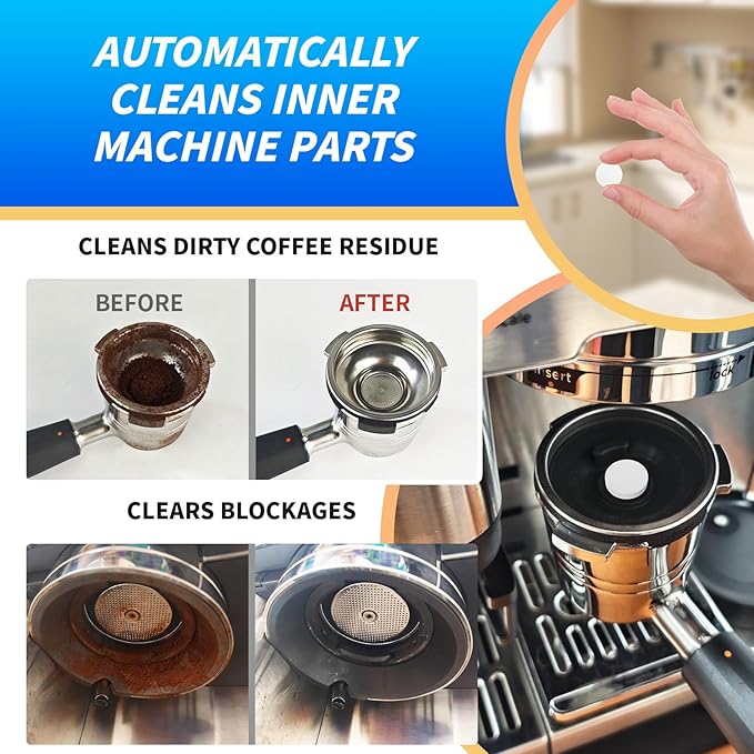 Espresso Cleaning Supply Kit for Ninja Luxe Cafe, 6 Month Supply, Descale Packets, Cleaning Tablets, Water Filters,Disc,Espresso & Coffee Machine ES501 ES601 ES701 Cleaner