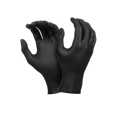 Ansell MICROFLEX MidKnight MK-296 Exam Standard Gloves - Size L, Black (Case of 1000)