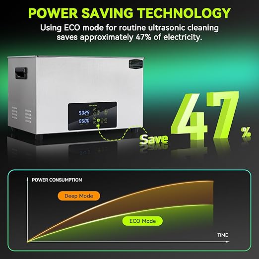 Ultrasonic Cleaner, One-Touch Cleaning,Heating, Deep Mode, ECO Energy-Saving Ultrasonic Cleaning Machine Excellent for Labs,Carburetor,Jewelry,Dentures,Automotive & Industrial Parts. (30L)