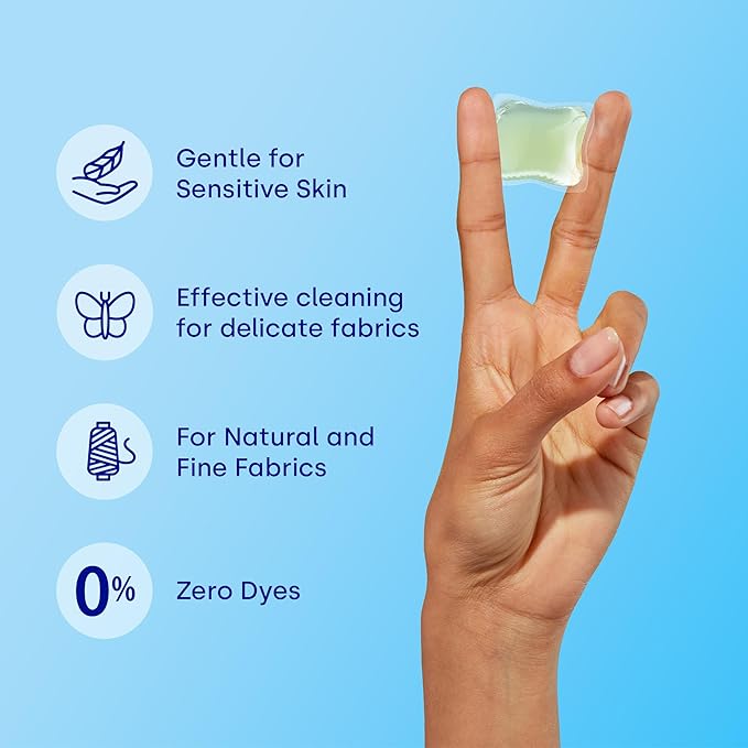 Dropps Sensitive Skin Laundry Detergent Pods, Crisp Breeze (160 Count) - Hypoallergenic & Dermatologist Tested | Dye Free | Laundry Pods for Sensitive Skin | Clean Ingredients | Plastic Free Packaging