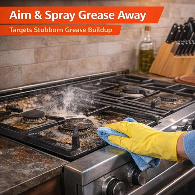 Diversey Break-Up Professional Oven & Grill Cleaner, Heavy Duty Grease Remover for Grill Grates, Ovens, Flat Tops & Vent Hoods, 19 oz Aerosol Spray, Pack of 6