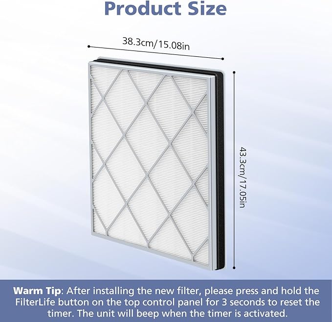 HE401 Filter for Shark Air Purifi-er 4, Compatible with Shark HE401 HE402 HE405 HE400, H13 True HEPA High-Efficiency Activated Carbon Filter for Shark HE400 with Air Purifi-er 4, #HE4FKPET, 1 Pack