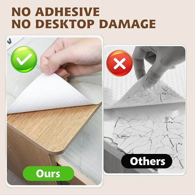 2-Layer Drawer and Shelf Liner for Kitchen Cabinet: 23.6in X 30Ft Non Slip Waterproof Shelf Paper Non Adhesive Refrigerator Liners Cyan Marble Easy Liners for Bathroom with Knife Tape Measure