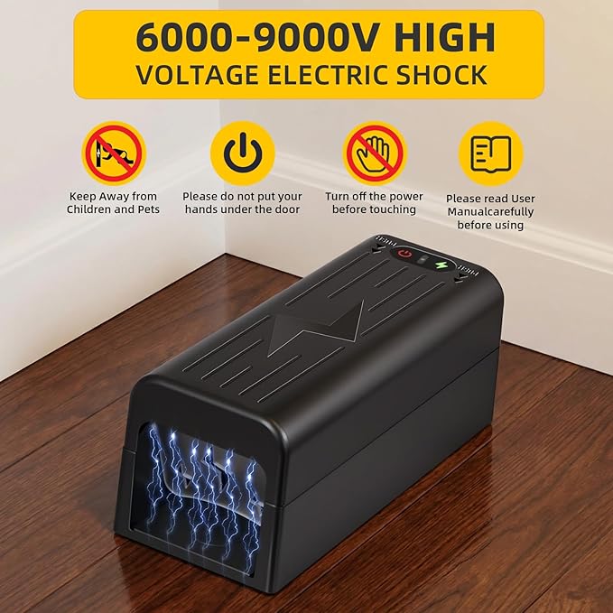 2026 Rat Trap Electric Mice Trap Electronic Mouse Traps Zapper with Powerful Voltage, Reusable & No-Touch Mouse Trap Electric Shock Rodent Trap for Home, Attic,Garage,Kitchen,Warehouse Indoor