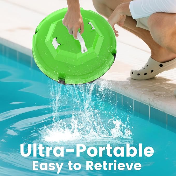 (2026 New) Robot Pool Vacuum for Above Ground Pool, Cordless Robotic Pool Cleaner Dual Motors, 130 Mins Runtime, Auto-Dock, Automatic Pool Vacuum Cleaner for In-Ground Flat Pools Up to 1100 Sq.Ft