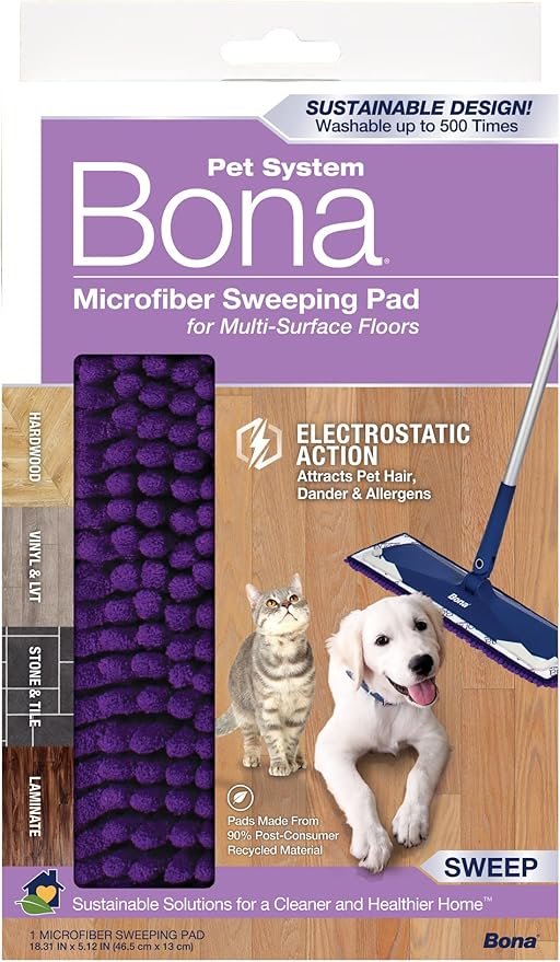 Bona Hardwood Floor Premium Spray Mop + Microfiber Cleaning Pad Bundle for Wood Floors