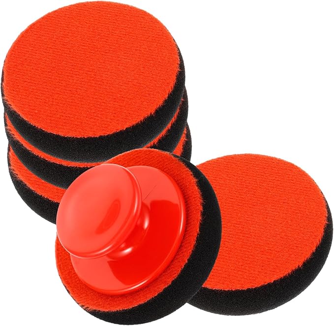 Mobestech 4sets Detail Car Wax Applicator Sponge Car Paint Buffing Pads Sponge Polishing Kit