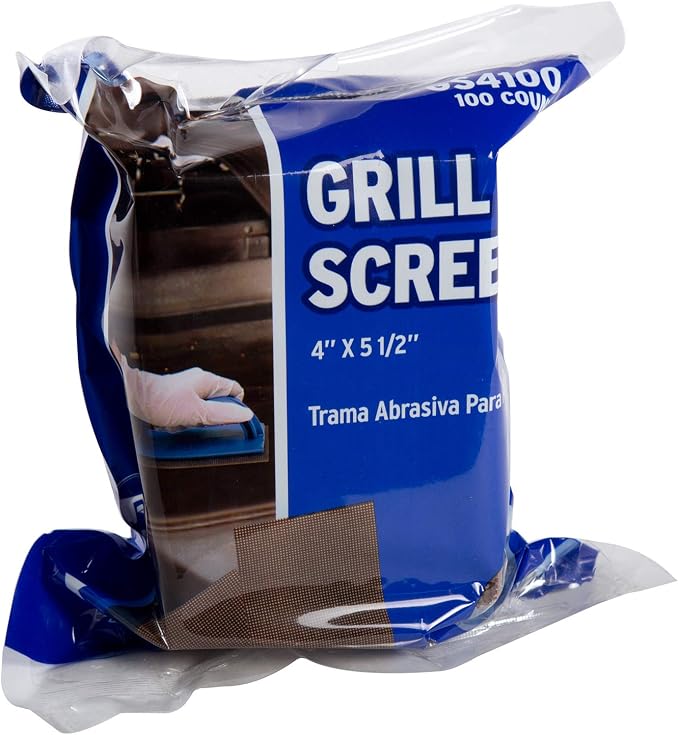 AmerCareRoyal Griddle Cleaning Screens - Pre-Treated Abrasive Mesh Pads for Flat Top Grill Maintenance - Enhances Food Taste, Grill Accessories, Pack of 400