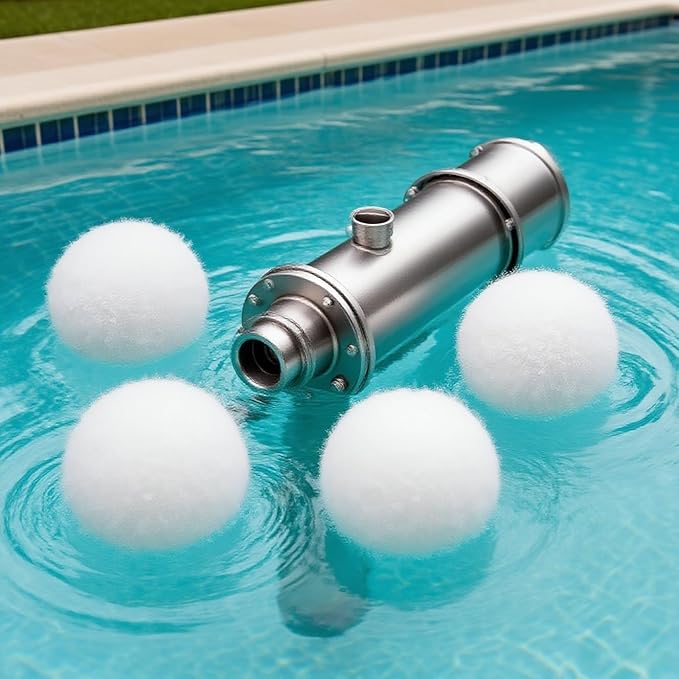 9 Pack Scum Eliminating Sponge Balls, Pool Scum Absorber, Hot Tub Oil Absorbent Cleaner, White