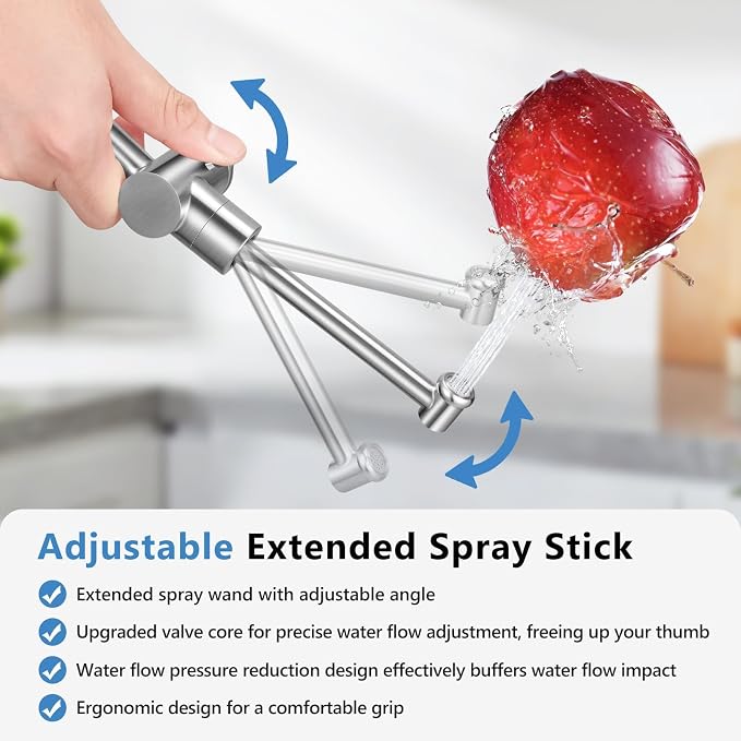 SPACEREST Handheld Bidet Sprayer for Toilet, Leak-Proof Stainless Steel Bidet Attachment for Toilet, Adjustable Spray Angle & Water Pressure, Toilet Sprayer for Personal Care, Postpartum (Silver)