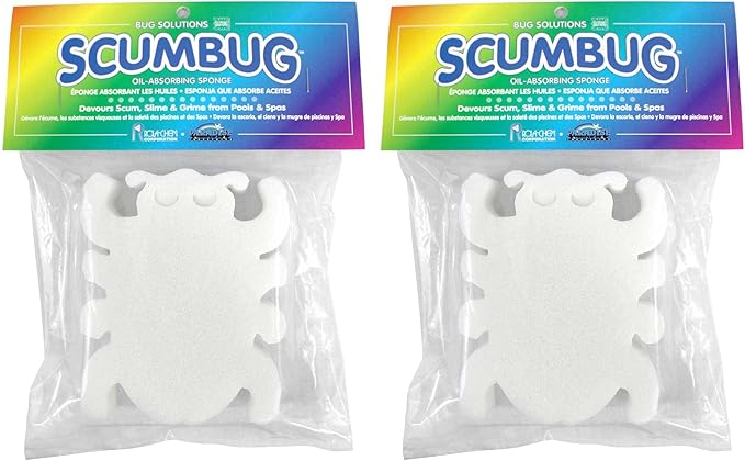 Rola Chem Scumbug Oil Absorbing Sponge for Swimming Pools and Spas - 2 Units of Scumbug Total - Packaging May Vary