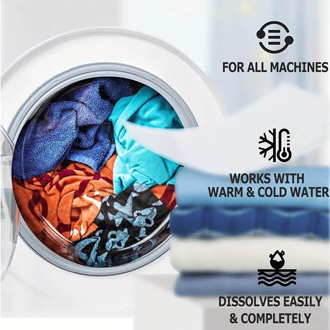 Commercial Bulk Laundry Detergent Refill, 20X Concentrated | Makes 6.6 Gallons (800 Loads), Heavy-Duty Stain Removal, HE Compatible, Economical
