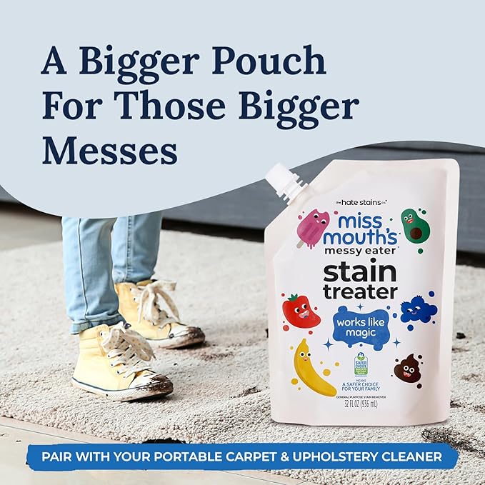 Miss Mouth's Messy Eater Stain Treater 32oz XL Refill Pouch and 16oz Bottle