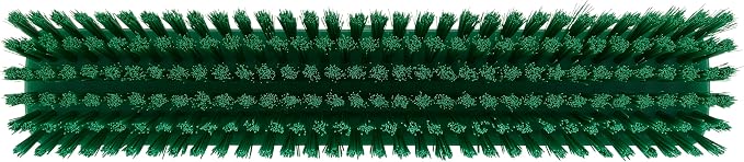 Vikan 31752 16" Heavy-Duty Push Broom, Soft/Stiff, Green