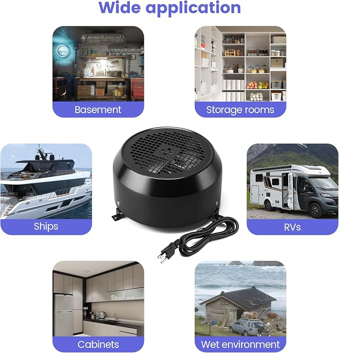 briidea Air Dryer Made by Durable Material, Suitable for Ships, RVs, Storage Rooms