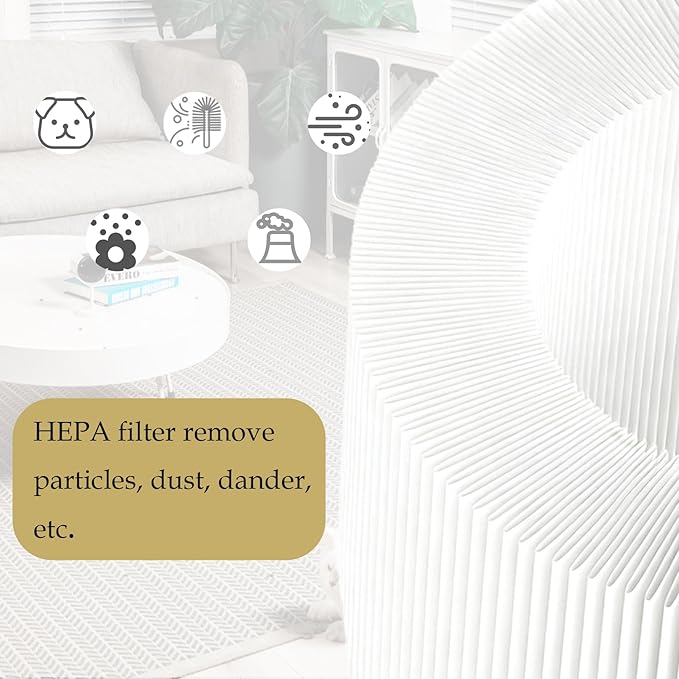 MAF-03 H13 Air Filter for Miko Ibuki L Air Purifier MA-03 MA-03CW Part MAF-03 with Activated Carbon & HEPA Filter 3 Stage Filtration - 2 Pack