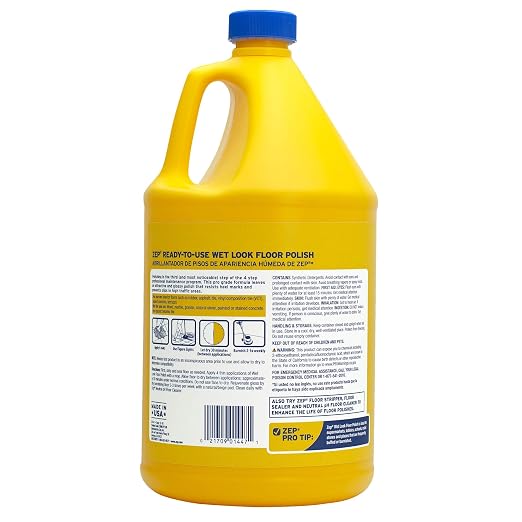 Zep Wet-Look Floor Polish - 1 Gallon Heavy-Duty Citrus Degreaser Refill - 1 Gallon - Professional Strength Cleaner and Degreaser