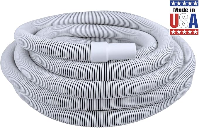 Poolmaster Commercial In-Ground Swimming Pool Vacuum Hose With Swivel Cuff, 1 1/2-Inch x 45-Foot
