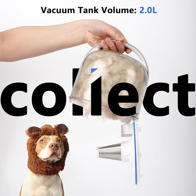 Pet Grooming Vacuum Kit,2L Ultra-Quiet, High Power, 5-in-1 Grooming Tools for Dogs, Cats & Small Animals