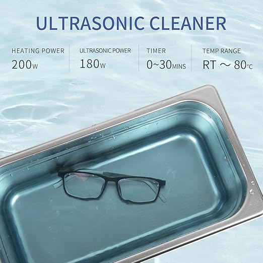 4.5L Jewelry Cleaner with Heater&Timer 40kHz 1.2 gal Digital Sonic Cleaner Ultrasonic Cleaner Ultrasonic parts cleaner Machine for Jewelry Watch Ring Coin Diamond Glasses Lab Ultrasonic Cleaner