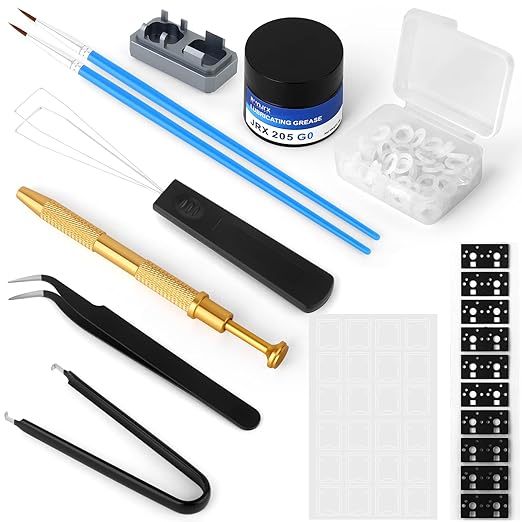 RUNJRX Keyboard Lube Kit JRX 205G0 0.53oz/15g, Switch Pad for PCB,Switch Film for MX Kailh,Keyboard Tools with Keycap Puller