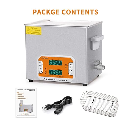 Ultrasonic Cleaner,10L 240W Touch Screen Control Ultrasonic Cleaning Machine with Timer&Heater,Sonic Cleaner for Carburetors,Parts,Chain Cleaning (Including Baskets)