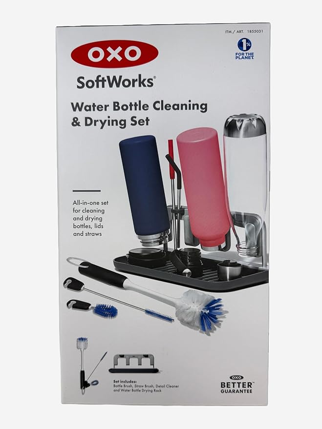 OXO Softworks Water Bottle Cleaning & Drying Set