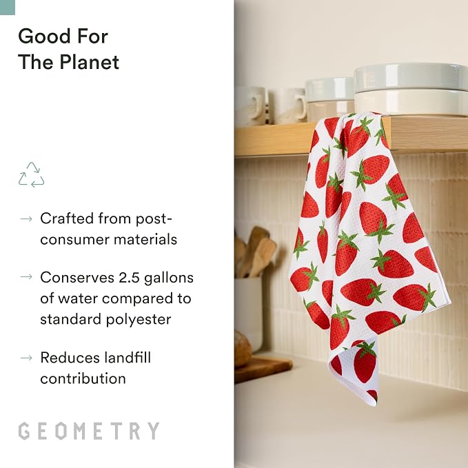 GEOMETRY Spring Kitchen Towels - Quick Dry Microfiber Cloth Spring & Summer Dish Towels for Kitchen Drying - Premium Quick Dry Towel - Sweet Spring, 18" x 30" - 1-Pack