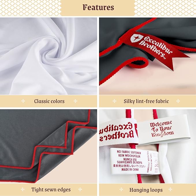 Premium Glass Polishing Cloth 23.5" x 20" (2 Pack) - Streak and Lint Free Wine Cloths, Large Polishing Cloth for Glassware, Wineglass Cleaner Best Gifts for Men (Mixed)